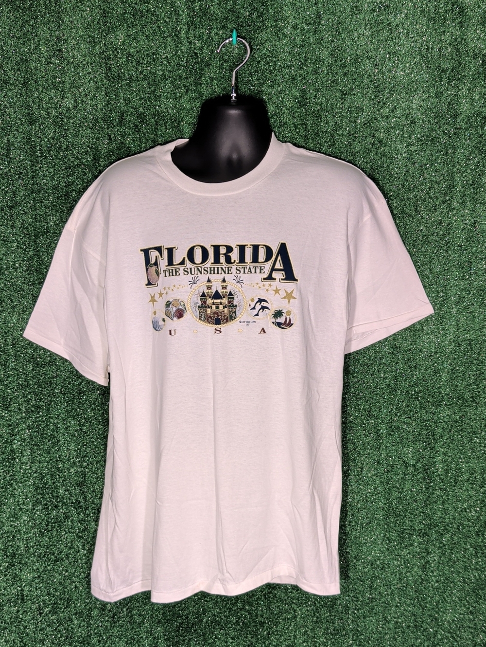 Vintage Delta Florida The Sunshine State Single Stitch Size